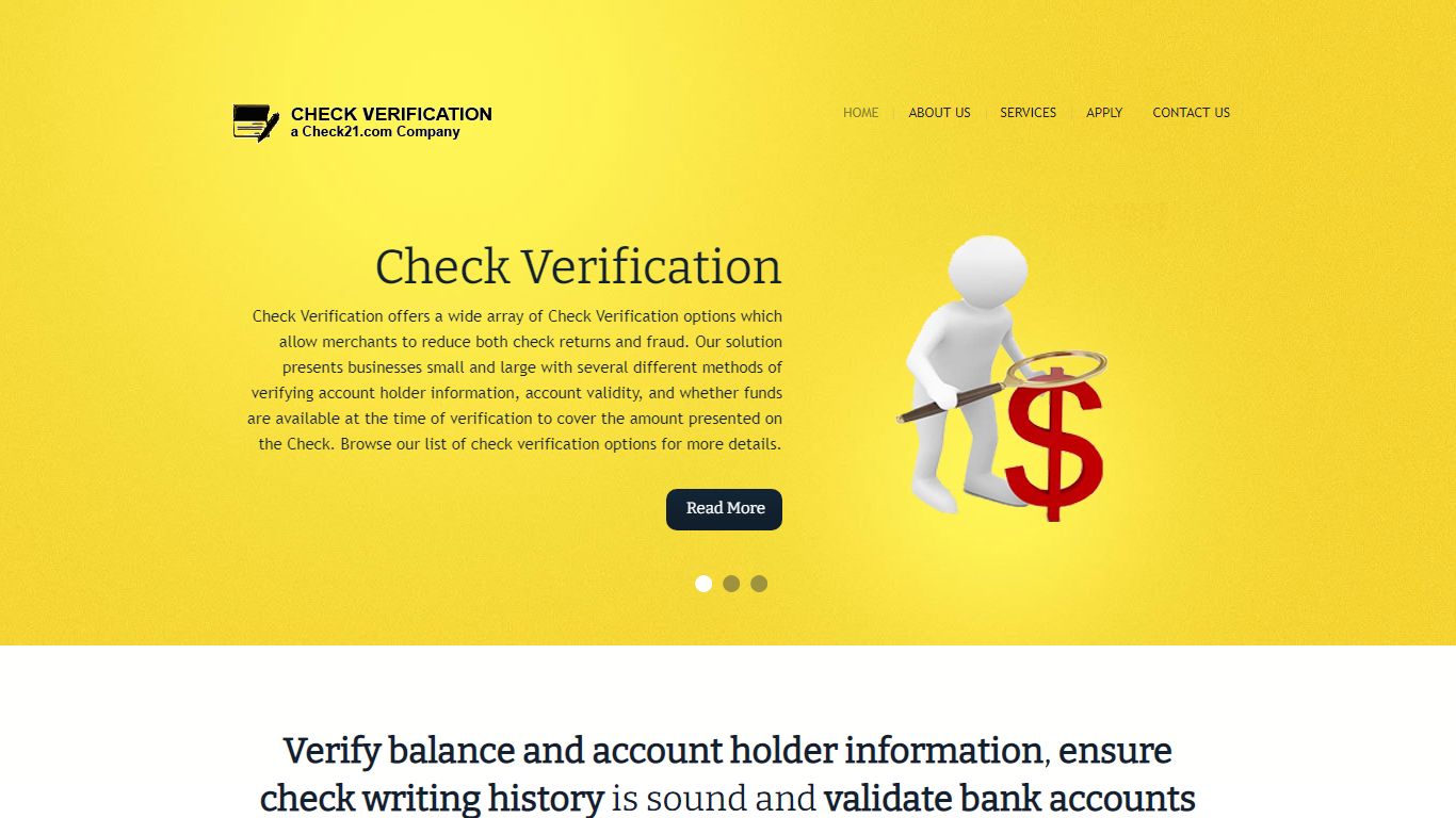 Check Verification | Verify Banks Accounts and Balances